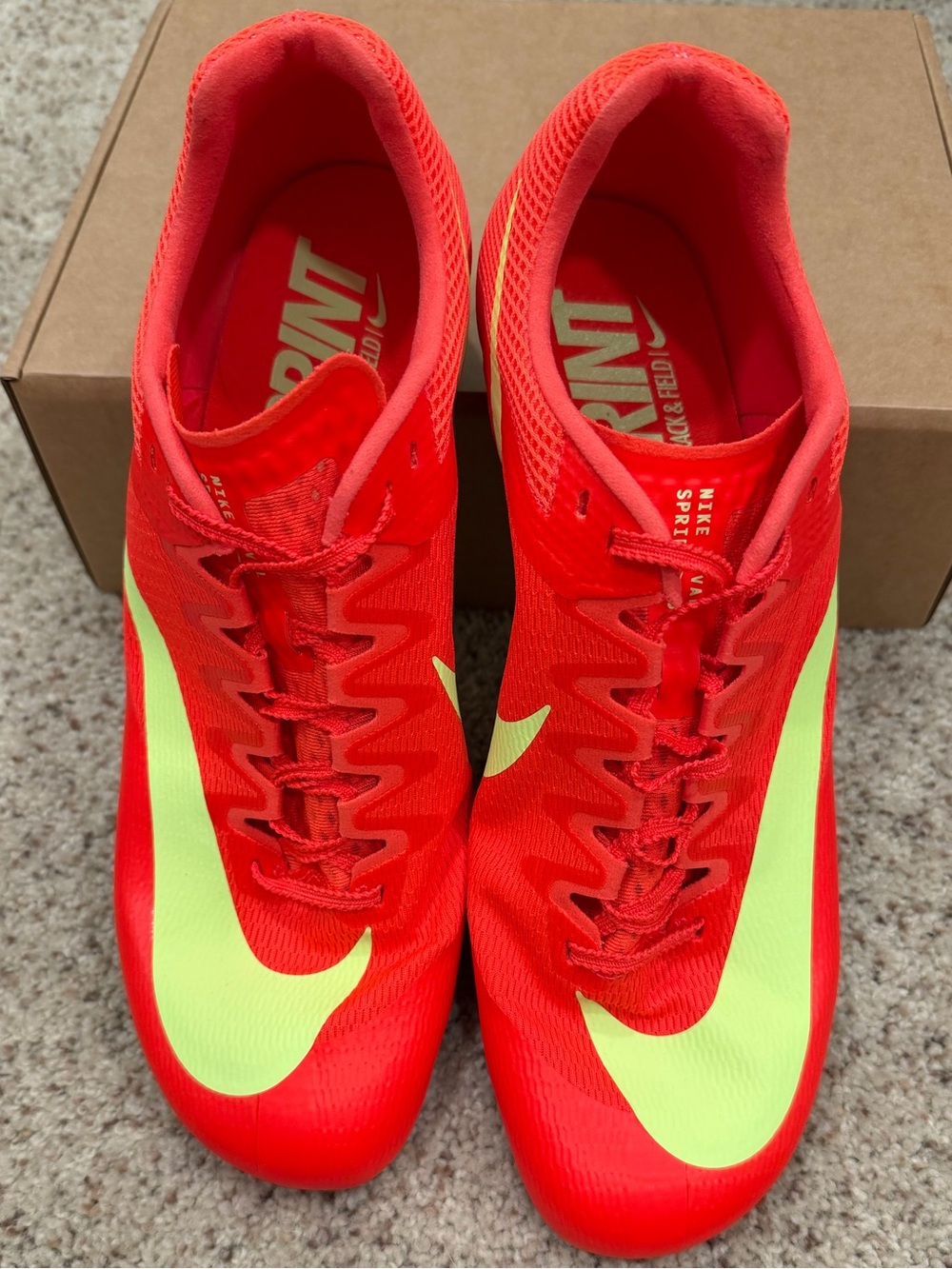 Nike Zoom Rival Sprint Track Spikes Crimson Red Men’s 13 NEW